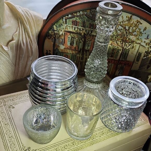 Pottery Barn Candlestick Included In Set Of 5 Heights Textures #5E - Picture 1 of 9